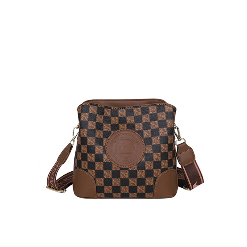 PU anyagú bucket táska, városi egyszerű stílus, cipzáras záródás, belső telefonzseb