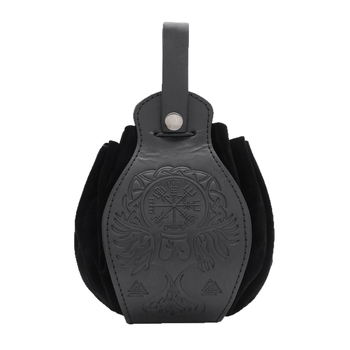 Férfi derék táska - PU bőr, Nordic Viking minta, légáteresztő, ultra könnyű, szintetikus bőrbélés