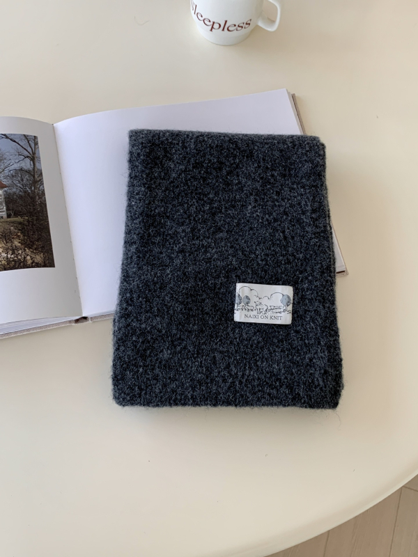 Дамски шал от warp-knit плат, топъл за зимата, есен 2025 издание, плетен дизайн, свеж и сладък стил