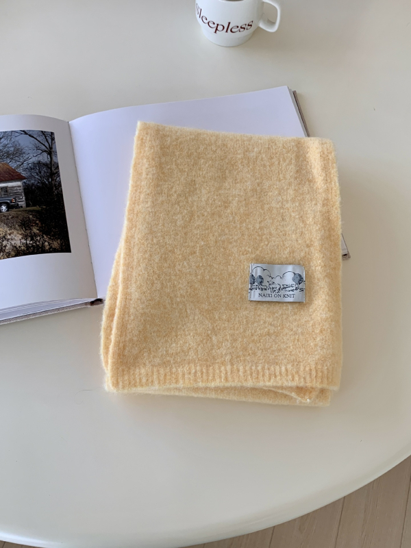 Дамски шал от warp-knit плат, топъл за зимата, есен 2025 издание, плетен дизайн, свеж и сладък стил