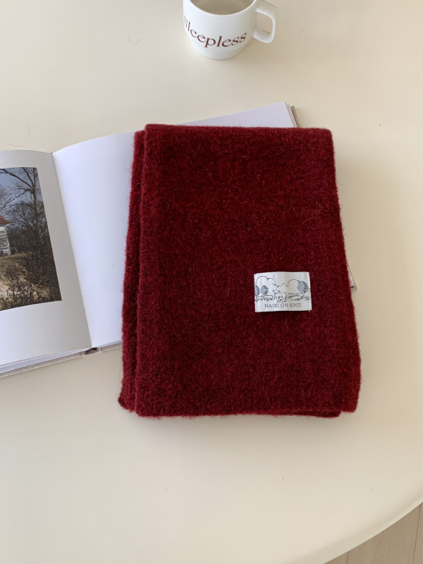 Дамски шал от warp-knit плат, топъл за зимата, есен 2025 издание, плетен дизайн, свеж и сладък стил