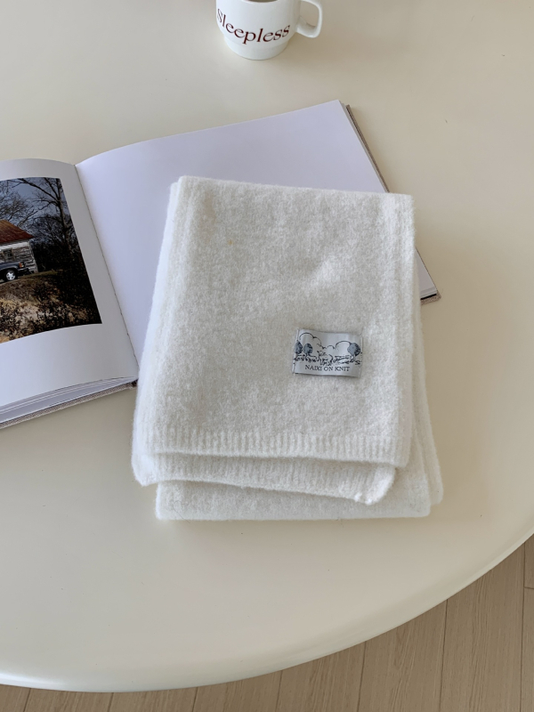 Дамски шал от warp-knit плат, топъл за зимата, есен 2025 издание, плетен дизайн, свеж и сладък стил