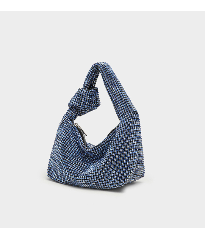 Női PU anyagú táska, kar alatti stílus, kagyló alakú forma, cipzáras nyitás, belső cipzáras zseb