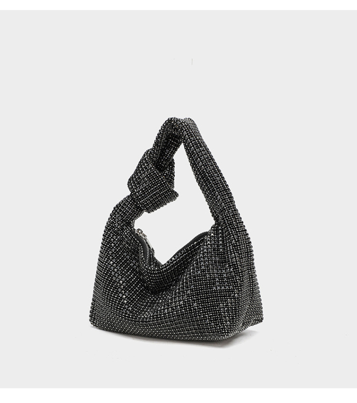 Női PU anyagú táska, kar alatti stílus, kagyló alakú forma, cipzáras nyitás, belső cipzáras zseb