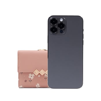 Portofel pentru monede din PU cu model floral, 3 compartimente pentru carduri, design pliabil extensibil, căptușeală din poliester, marcă licențiată