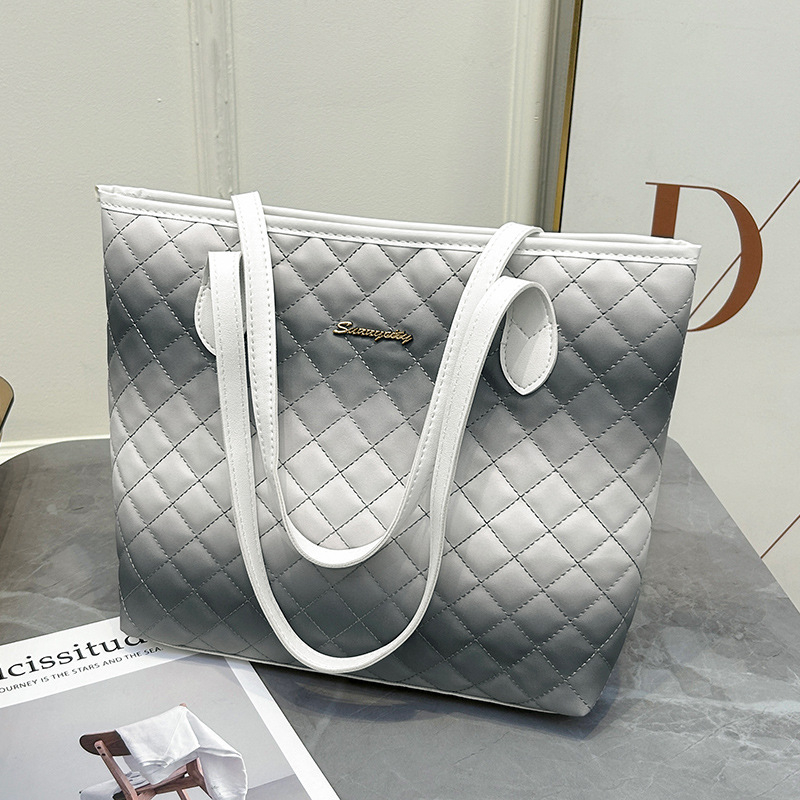 Geantă Tote din PU, formă verticală pătrată, închidere cu fermoar, buzunare interne pentru telefon și ID, buzunar interior cu fermoar, căptușeală poliester