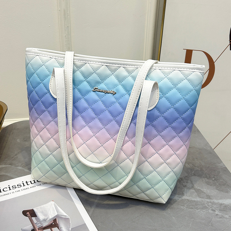 Geantă Tote din PU, formă verticală pătrată, închidere cu fermoar, buzunare interne pentru telefon și ID, buzunar interior cu fermoar, căptușeală poliester