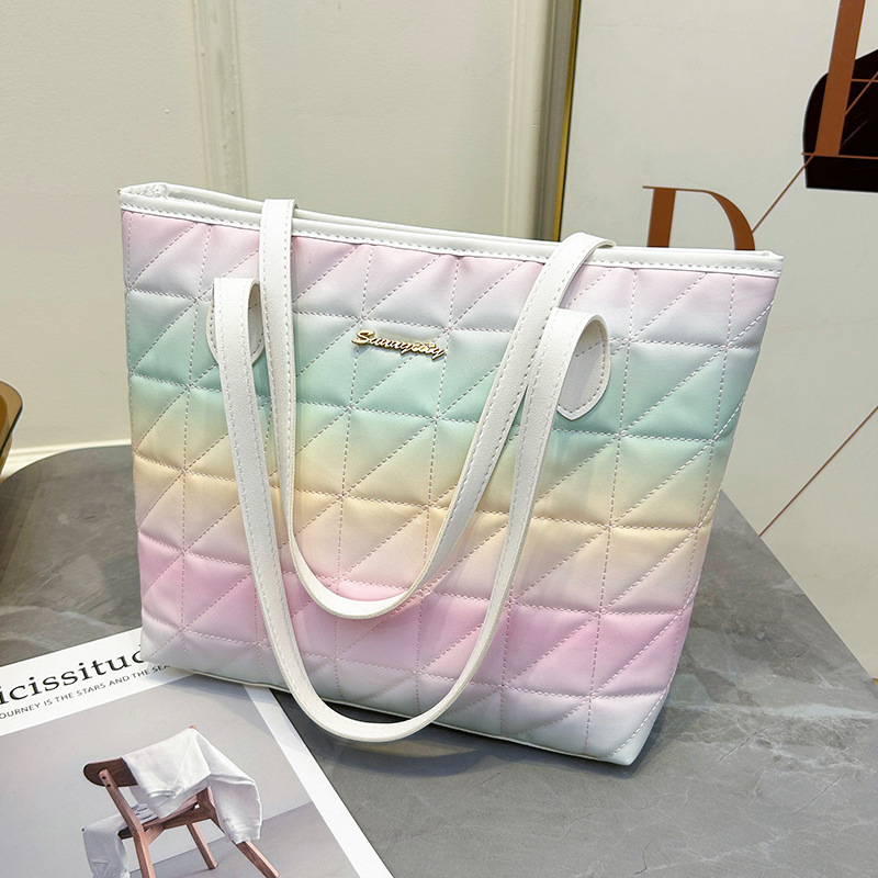 Geantă Tote din PU, formă verticală pătrată, închidere cu fermoar, buzunare interne pentru telefon și ID, buzunar interior cu fermoar, căptușeală poliester