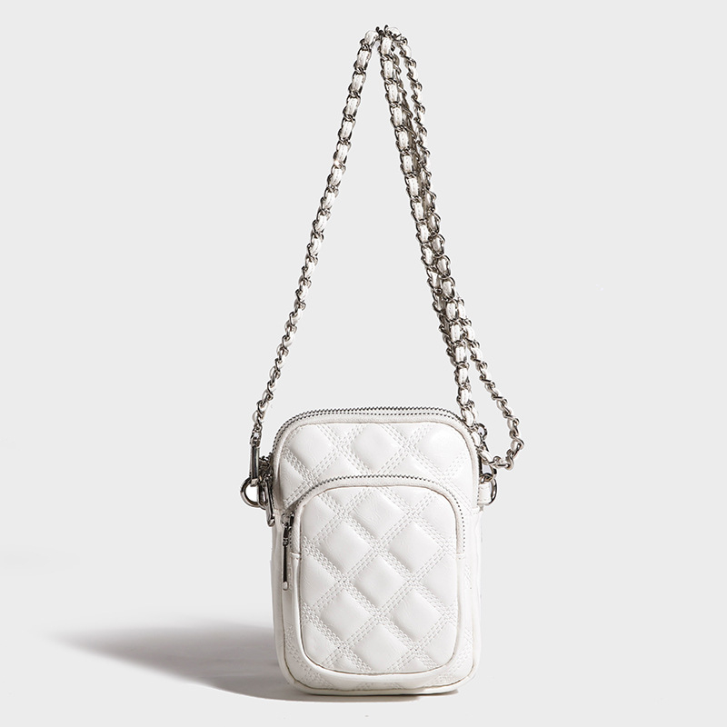 Női crossbody válltáska - PU bőr, függőleges négyzet alak, cipzár, belső zseb a telefon számára, poliészter bélés