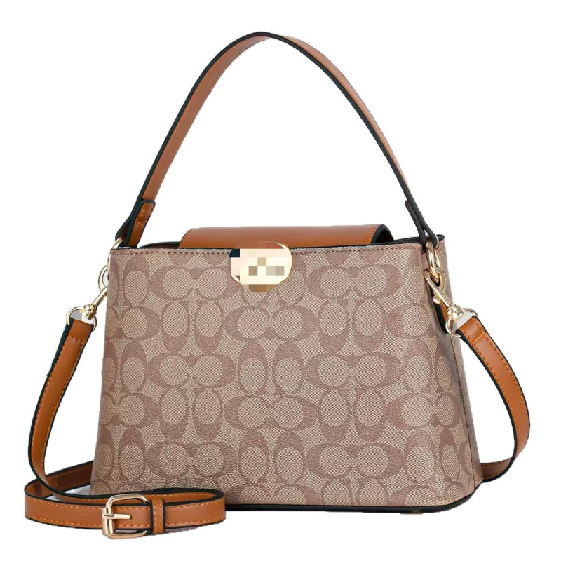 Geantă bucket, stil urban-simplu, PU material, formă pătrată orizontală, deschidere acoperită, buzunar interior laminat cu fermoar