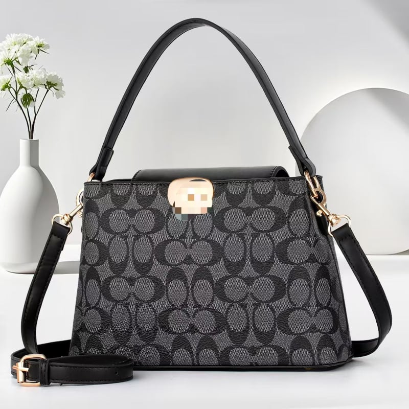 Geantă bucket, stil urban-simplu, PU material, formă pătrată orizontală, deschidere acoperită, buzunar interior laminat cu fermoar