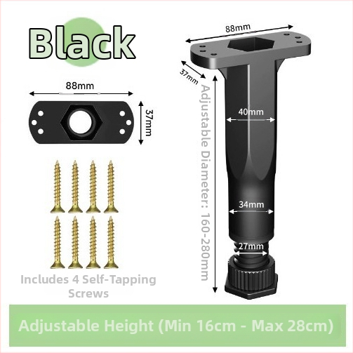 Állítható bútorlábak – rozsdamentes acél és hideg hengerelt acél; univerzális felhasználás; modern, minimalist stílus; bevonat sütőben égett