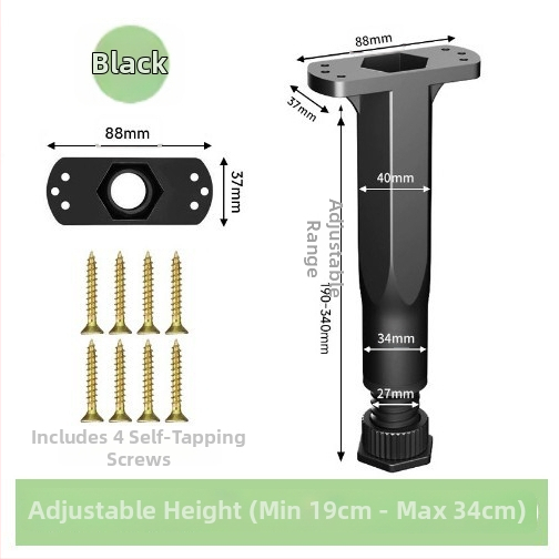 Állítható bútorlábak – rozsdamentes acél és hideg hengerelt acél; univerzális felhasználás; modern, minimalist stílus; bevonat sütőben égett