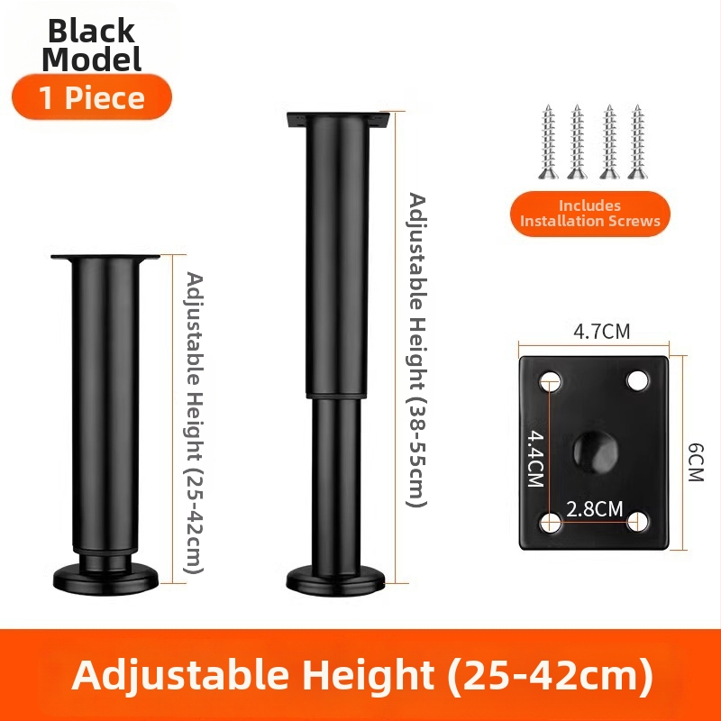 Állítható bútorlábak – rozsdamentes acél és hideg hengerelt acél; univerzális felhasználás; modern, minimalist stílus; bevonat sütőben égett