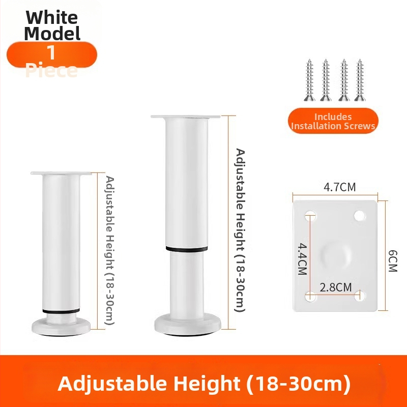 Állítható bútorlábak – rozsdamentes acél és hideg hengerelt acél; univerzális felhasználás; modern, minimalist stílus; bevonat sütőben égett