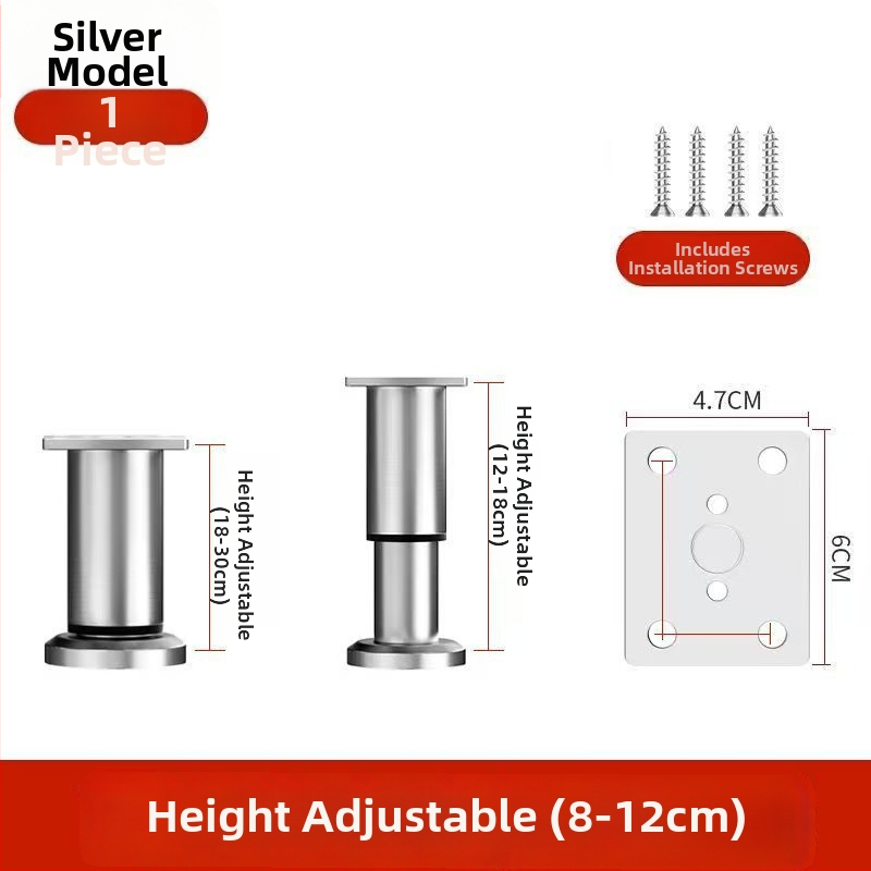 Állítható bútorlábak – rozsdamentes acél és hideg hengerelt acél; univerzális felhasználás; modern, minimalist stílus; bevonat sütőben égett
