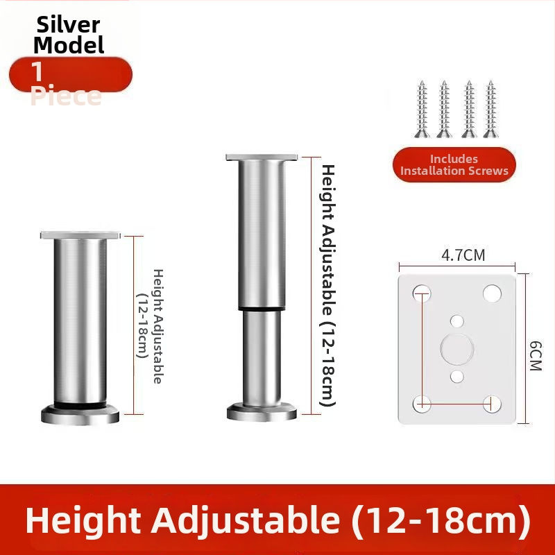 Állítható bútorlábak – rozsdamentes acél és hideg hengerelt acél; univerzális felhasználás; modern, minimalist stílus; bevonat sütőben égett