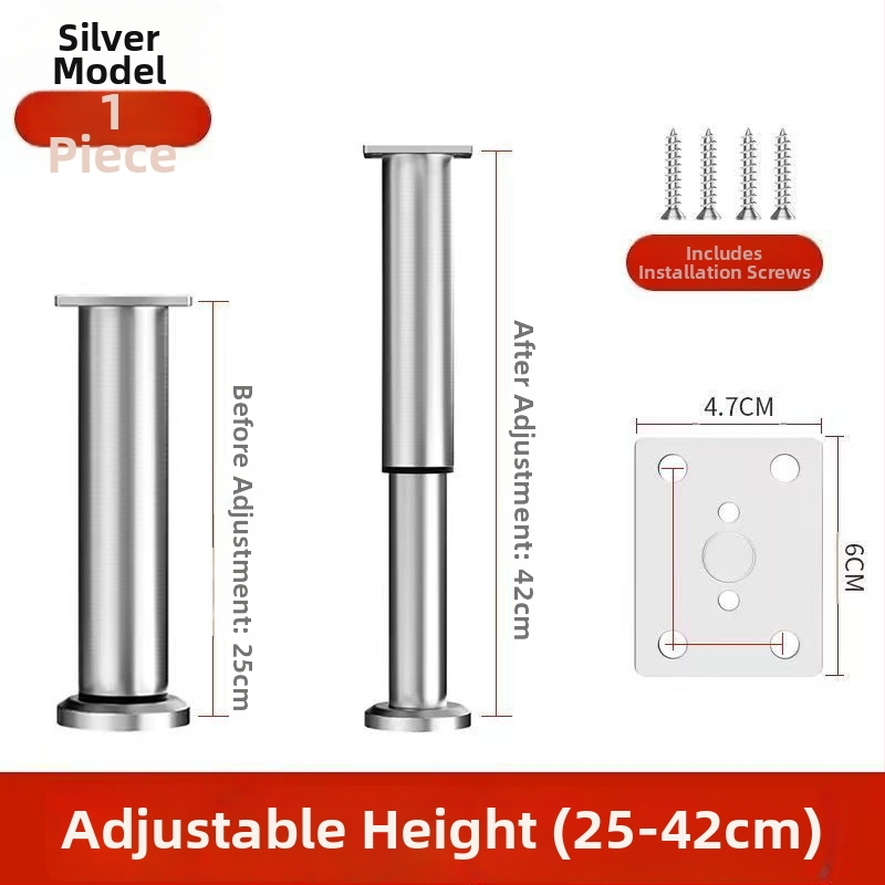 Állítható bútorlábak – rozsdamentes acél és hideg hengerelt acél; univerzális felhasználás; modern, minimalist stílus; bevonat sütőben égett