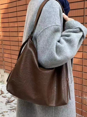 Youpinge PU torba za rame Tote — gradski minimalistički stil, vertikalni kvadratni oblik, magnetsko zatvaranje, džep za mobitel