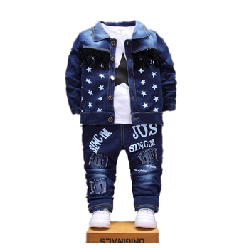 Koreai stílusú gyerek öltöny, 3-darabos készlet, 95% pamut, hosszú ujjú, őszi szezon 2025