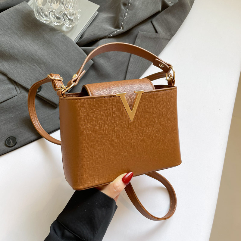 Ženska PU torbica, urbani minimalistički stil, horizontalni kvadratni oblik, mala veličina, crossbody torba s jednom naramenicom