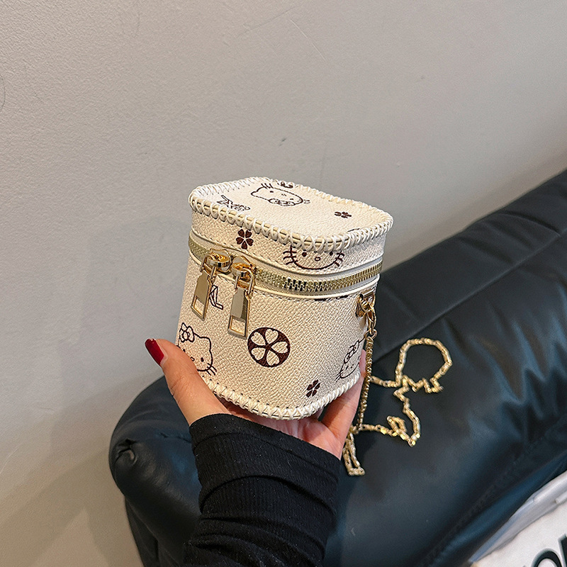 Lančana torbica, DIY ručno tkan bucket dizajn (PU; street-trend; vertikalni kvadratni oblik; otvoren vrh; ID džep)