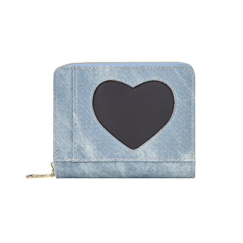 Ženski PU novčanik, korejski stil, imitacija denima, velik kapacitet, džep sa zatvaračem za novčiće