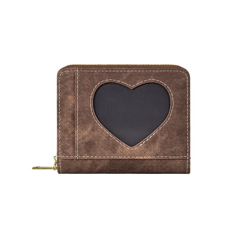 Ženski PU novčanik, korejski stil, imitacija denima, velik kapacitet, džep sa zatvaračem za novčiće