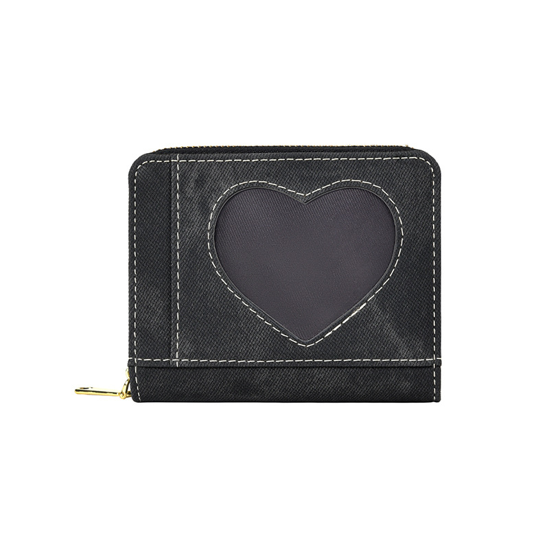 Ženski PU novčanik, korejski stil, imitacija denima, velik kapacitet, džep sa zatvaračem za novčiće