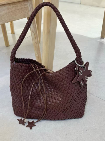 Ručna tkanа Tote torba - PU koža, gradski minimalistički stil, oblik kofera, magnetsko zatvaranje, jednoručna naramenica