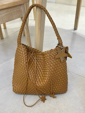 Ručna tkanа Tote torba - PU koža, gradski minimalistički stil, oblik kofera, magnetsko zatvaranje, jednoručna naramenica