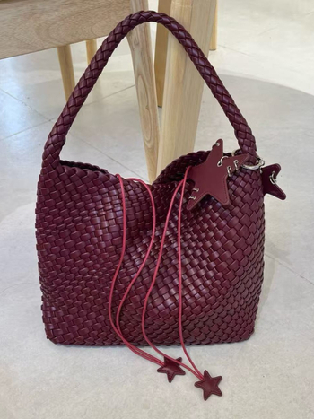 Ručna tkanа Tote torba - PU koža, gradski minimalistički stil, oblik kofera, magnetsko zatvaranje, jednoručna naramenica