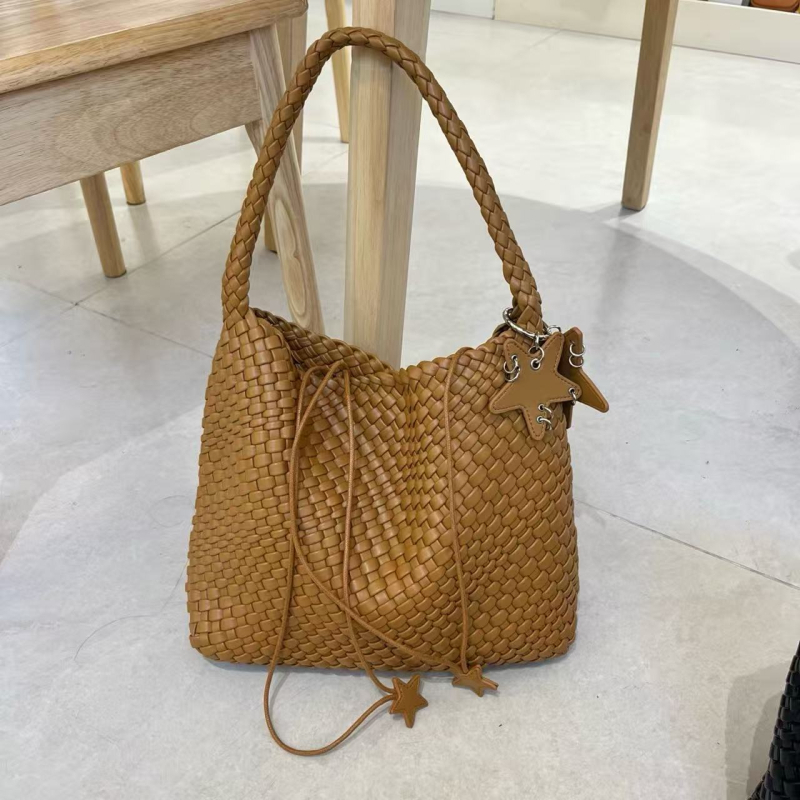 Ručna tkanа Tote torba - PU koža, gradski minimalistički stil, oblik kofera, magnetsko zatvaranje, jednoručna naramenica