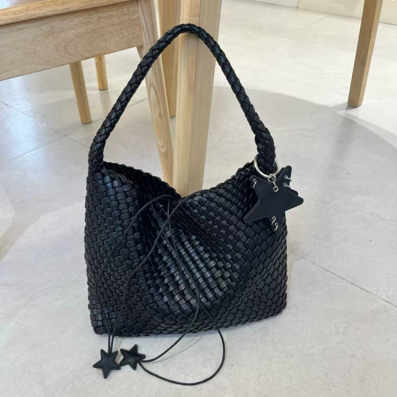 Ručna tkanа Tote torba - PU koža, gradski minimalistički stil, oblik kofera, magnetsko zatvaranje, jednoručna naramenica