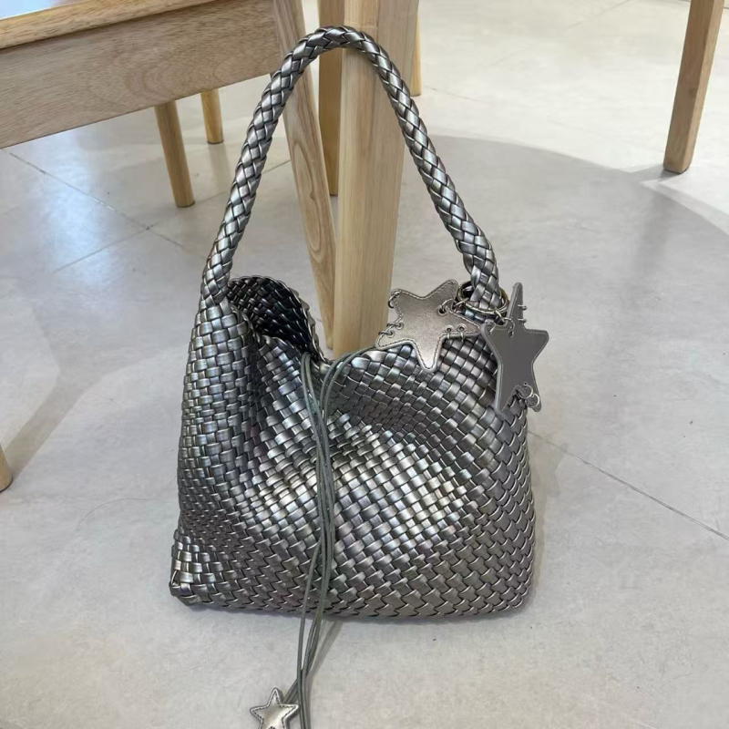 Ručna tkanа Tote torba - PU koža, gradski minimalistički stil, oblik kofera, magnetsko zatvaranje, jednoručna naramenica