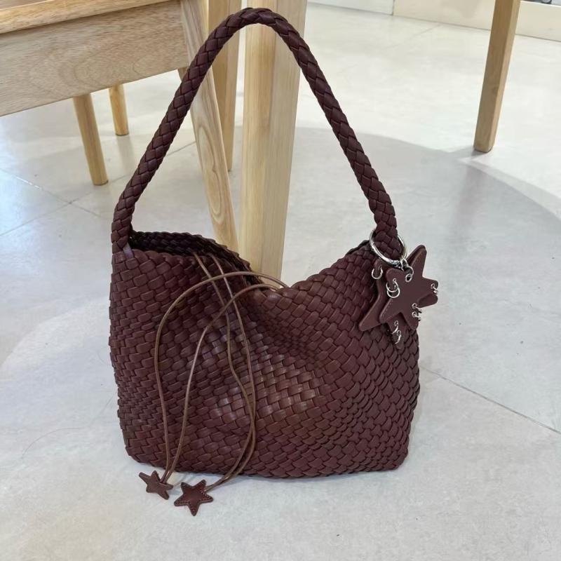 Ručna tkanа Tote torba - PU koža, gradski minimalistički stil, oblik kofera, magnetsko zatvaranje, jednoručna naramenica