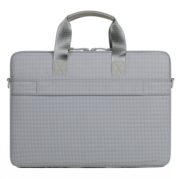 Torba za laptop s uzorkom houndstooth, crossbody remenom, prozračan Oxford materijal, podstava poliester, jesen 2025
