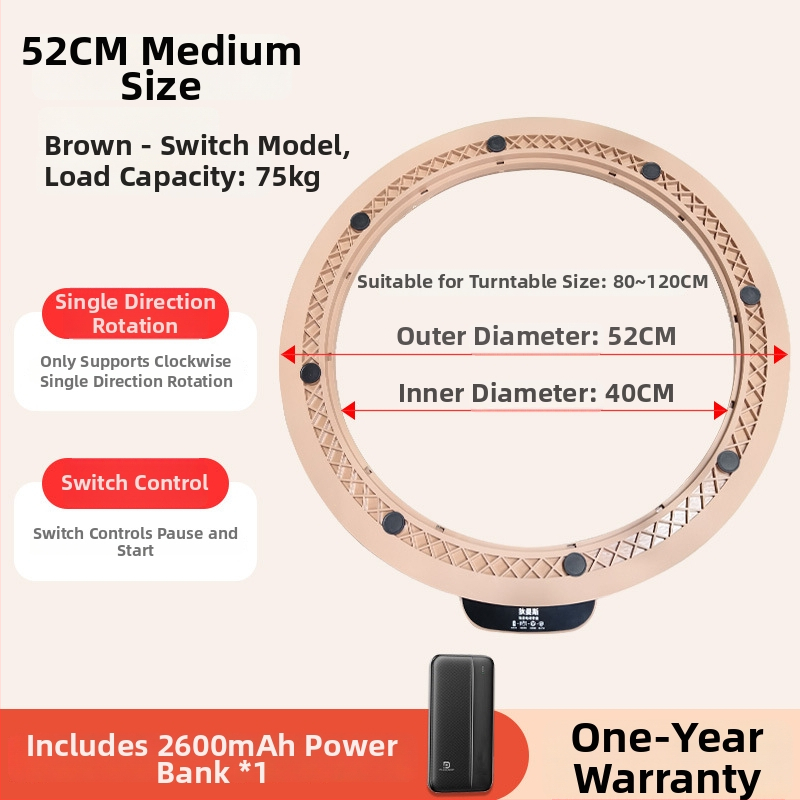 Elektromos forgó alap étkezőasztalhoz, érintéses vezérléssel és vezeték nélküli forgással (Anyag: műanyag; Márka: Haidis; Modell Nip-154; Termék kódja: Wpl265; Tömeg: 5 kg)