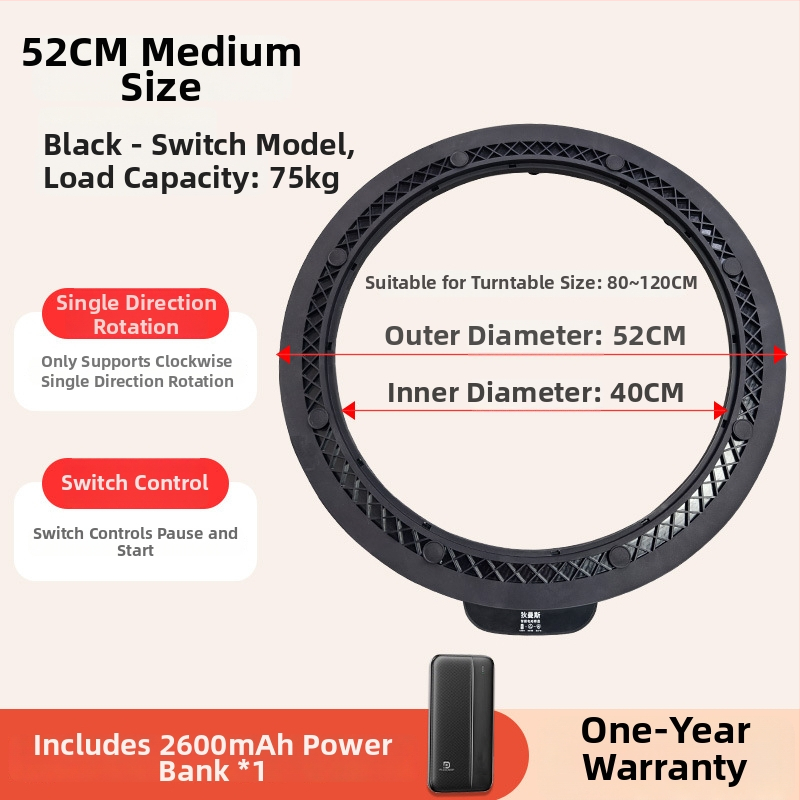 Elektromos forgó alap étkezőasztalhoz, érintéses vezérléssel és vezeték nélküli forgással (Anyag: műanyag; Márka: Haidis; Modell Nip-154; Termék kódja: Wpl265; Tömeg: 5 kg)