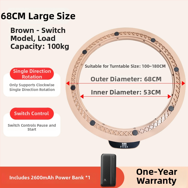 Elektromos forgó alap étkezőasztalhoz, érintéses vezérléssel és vezeték nélküli forgással (Anyag: műanyag; Márka: Haidis; Modell Nip-154; Termék kódja: Wpl265; Tömeg: 5 kg)