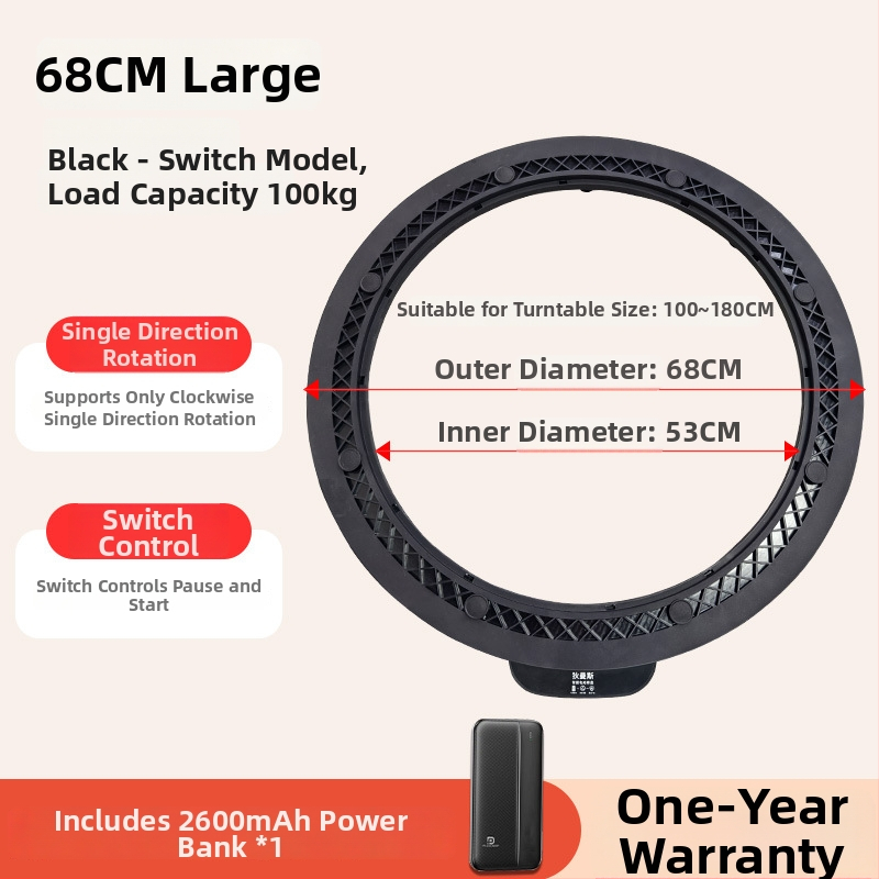 Elektromos forgó alap étkezőasztalhoz, érintéses vezérléssel és vezeték nélküli forgással (Anyag: műanyag; Márka: Haidis; Modell Nip-154; Termék kódja: Wpl265; Tömeg: 5 kg)