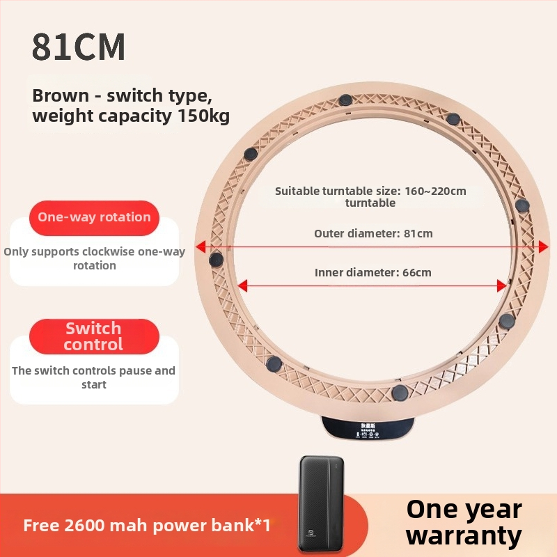 Elektromos forgó alap étkezőasztalhoz, érintéses vezérléssel és vezeték nélküli forgással (Anyag: műanyag; Márka: Haidis; Modell Nip-154; Termék kódja: Wpl265; Tömeg: 5 kg)