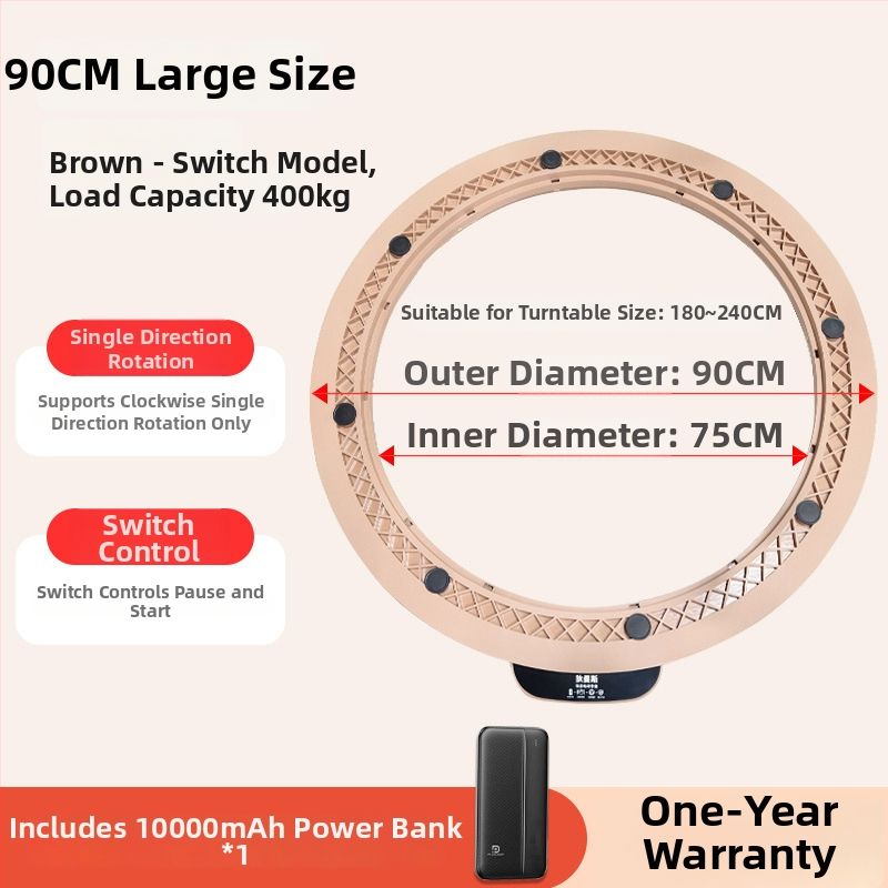 Elektromos forgó alap étkezőasztalhoz, érintéses vezérléssel és vezeték nélküli forgással (Anyag: műanyag; Márka: Haidis; Modell Nip-154; Termék kódja: Wpl265; Tömeg: 5 kg)