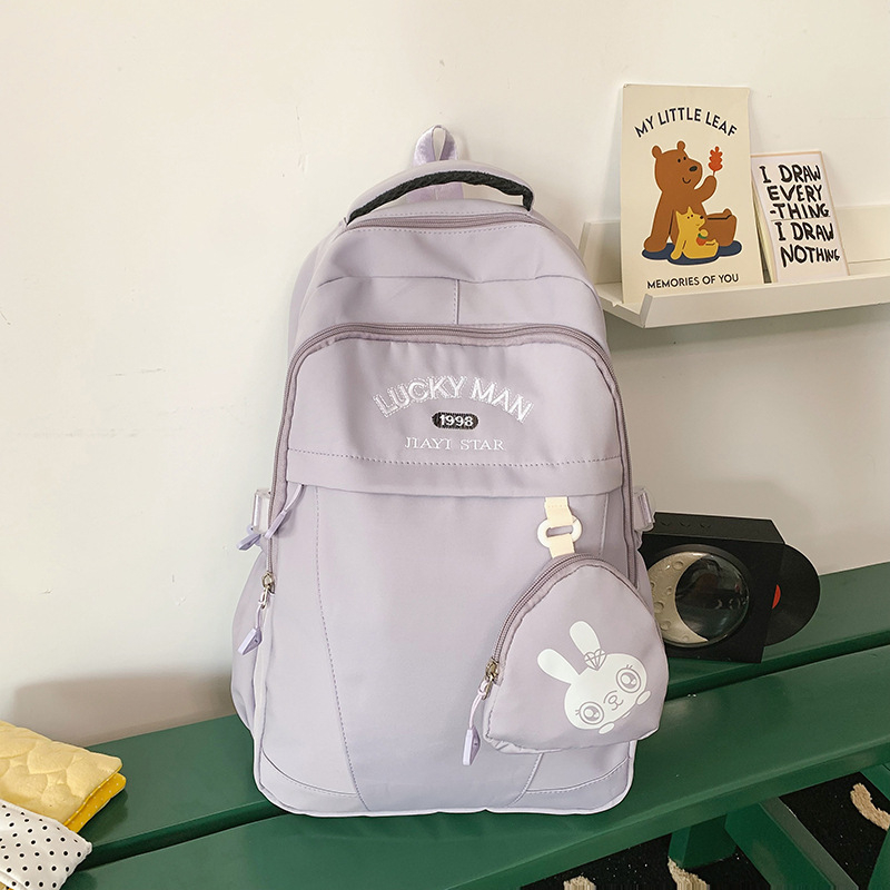 Goupeng σχολική τσάντα πλάτης από Oxford ύφασμα, επένδυση νάιλον, κλείσιμο με φερμουάρ, αδιάβροχη και ανθεκτική στη φθορά, μεγάλης χωρητικότητας