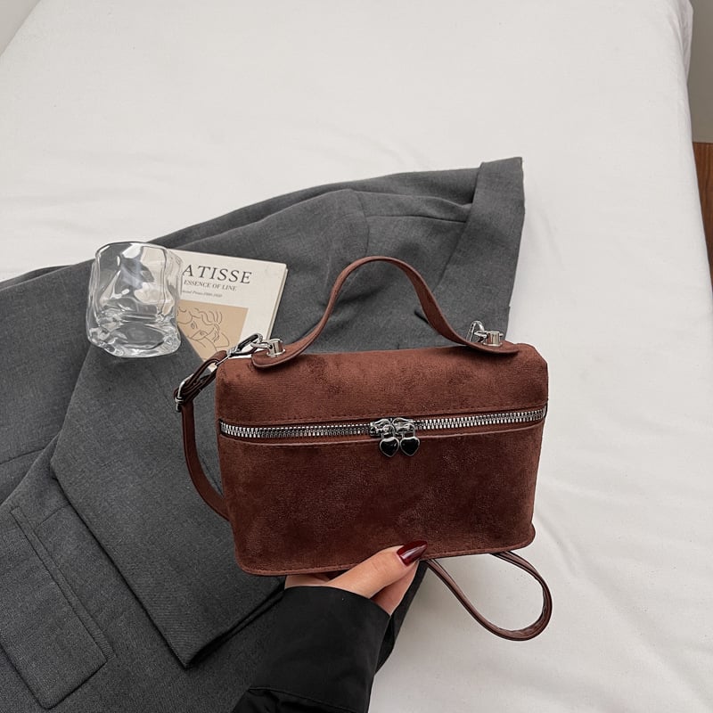 Crossbody torba – mala kvadratna, PU, gradski minimalistički stil, zatvarač, vodoravni oblik, poliester podstava, džep za dokumente