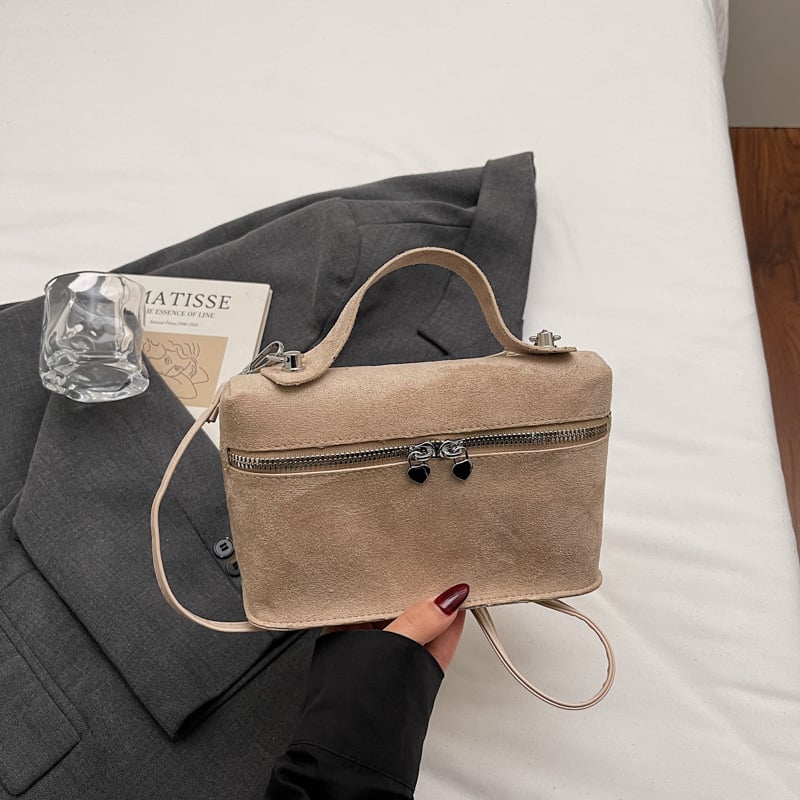 Crossbody torba – mala kvadratna, PU, gradski minimalistički stil, zatvarač, vodoravni oblik, poliester podstava, džep za dokumente