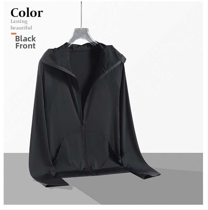 Unisex vanjska windbreaker jakna s kapuljačom, UPF50+ zaštita od sunca, lagana, prozračna, otporna na vjetar
