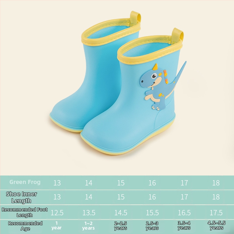 Dječje kišne čizme, serija Crazy Animal City, gornji dio od PVC-a, crtani uzorak, nizak potpetica 1–3 cm