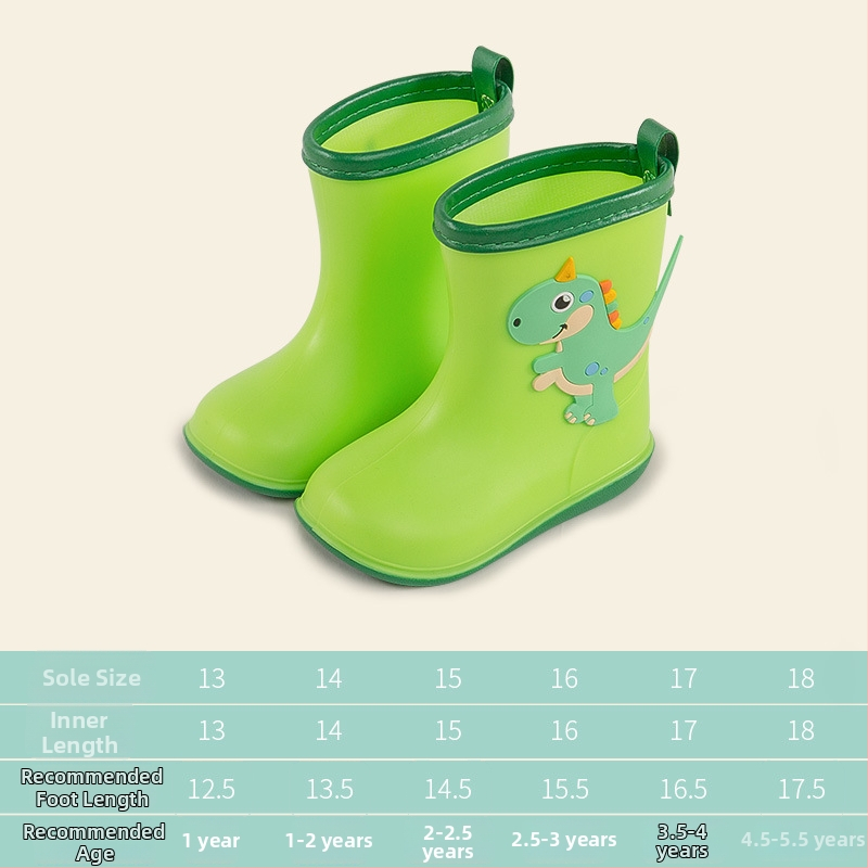 Dječje kišne čizme, serija Crazy Animal City, gornji dio od PVC-a, crtani uzorak, nizak potpetica 1–3 cm