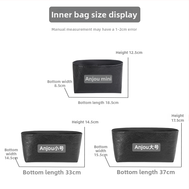 Vnútorná taška pre Goyard Anjou tote, priedušný dizajn, jar 2025 vydanie, materiál: Iné, balenie: 1 ks.